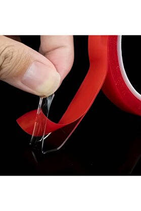 Evi̇mdeyokyok Si̇li̇kon Çi̇ft Taraflı Montaj Bantı Şeffaf Tape 10Mm X 5 Mt