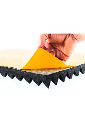 Evi̇mdeyokyok Ses Yalıtımı Akusti̇k Pi̇rami̇t Süngeri̇ Kendi̇nden Yapışkanlı 40Mm 50×50 Ses Yalıtımı
