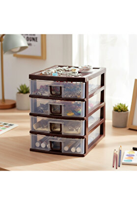 Ethab Ticaret Glbl-Tstil4136 Mini 4 Çekmeceli Komidin Organizer
