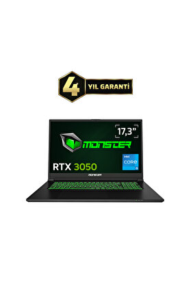 Monster Abra A7 V15.5.7 Intel Core i5 13500H 8 GB RAM 500 GB SSD 4 GB RTX 3050 Windows 17 3" 144 Hz