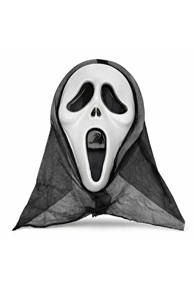 Evi̇mdeyokyok Kapşonlu Çığlık Maskesi̇ Scream Maskesi̇ - Hayalet Maskesi̇ 33X21 Cm