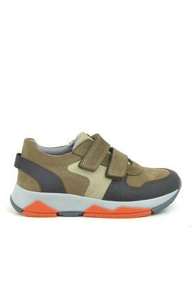 Ortopedikal 3880 Rakerplus Hakiki Deri Kahve-Kahve Çocuk Sneakers Spor Ayakkabı Cırtlı
