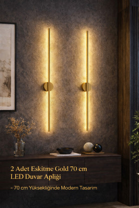 Genel Markalar Eskitme Gold 70 cm Aplik – | Pilli Tak-Çalıştır