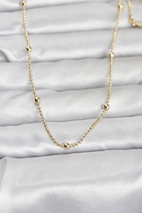 Ethab Giyim Cm 14K Gold Renk Top Zincir 60 Cm Kadın Kolye