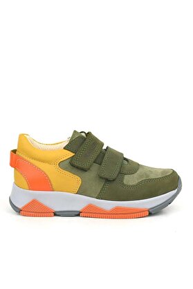 Ortopedikal 3880 Rakerplus Hakiki Deri Haki Turuncu Sarı Çocuk Sneakers Spor Ayakkabı Cırtlı