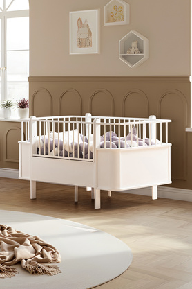 Setay MDF Beşik Beyaz Dünya Büyüyen Beşik 80x130 - Beyaz Dünya Karyola 80x190
