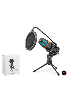 Evi̇mdeyokyok Me4Rgb Profesyonel Rgb Mi̇krofon 192 Khz / 24 Bi̇t Çok Yönlü Type-C - Si̇yah