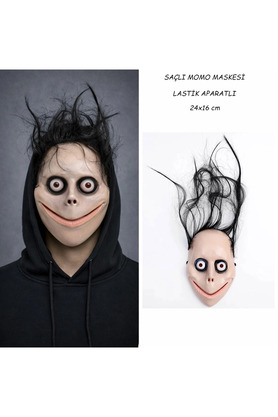 Evi̇mdeyokyok Saçlı Momo Korku Maskesi̇ 24X16 Cm