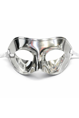 Evi̇mdeyokyok Metali̇ze Parlak Parti̇ Maskesi̇ Gümüş Renk 16X7 Cm