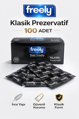 Freely Klasik Prezervatif 100 Adetlik Avantajlı Pakette