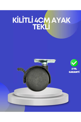 Ethab Giyim Dolap Ve Raflar İçin 4 Cm Kilitli Tekerlek Tekli - Glst4405-9418