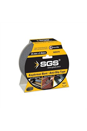 Sgs 2270 Siyah Kaydırmaz Bant 25 Mm 5 Metre