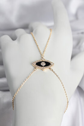 Evimdeyokyok Pirinç Göz Model Gold Renk Zirkon Taşlı Kadın Şahmeran Tj-Sn755