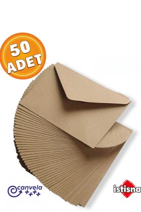 İstisna 50 Adet 13*18 Kahverengi Çaycuma Kraft Zarf Düğün Davetiye Lüks Tebrik Kartı Mektup Mühür