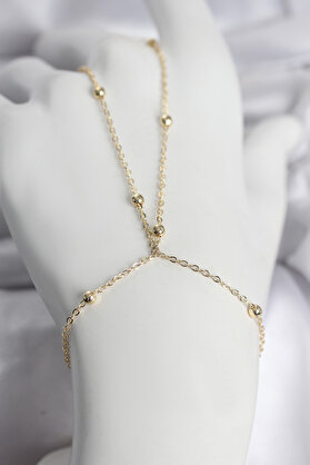 Evimdeyokyok 316L Çelik Gold Renk Top Zincirli Kadın Şahmeran Tj-Sn742