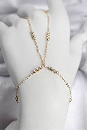 Evimdeyokyok 316L Çelik Top Zincirli Gold Renk Kadın Şahmeran Tj-Sn745