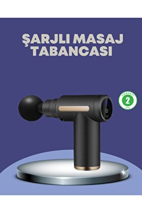 Ethab Giyim Sporcu Kas Masaj Tabancası 6 Kademe Güçlü Titreşim 4 Başlık Şarjlı Masaj Al - Glst2257-341