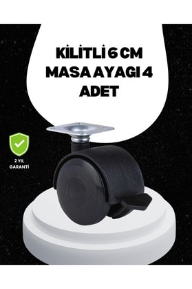 Ethab Giyim 6 Cm Kilitli Tekerlek Ayak 4 Adet Sehpa Ve Ekipman Uyumlu - Glst5618-9003