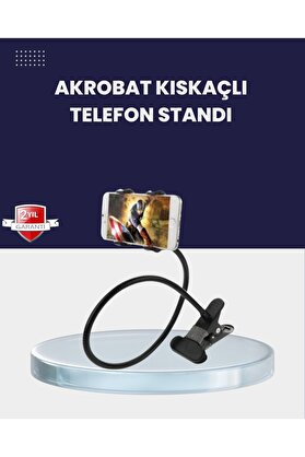 Etc Güçlü Mandallı Akrobat Telefon Tutucu Masa Araç Uyumlu - Mmmmmm9841-3547