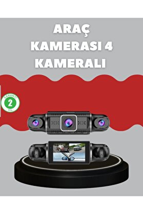 Verah 4 Kameralı Araç Kayıt Cihazı Full Hd Park İzleme Gece Görüş - Verah19668-1271