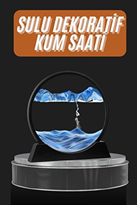 Ethab Giyim Dekoratif Sulu Kum Saati Ofis Masa Üstü Ev Yuvarlak Kum Saati - Glst6169-5429