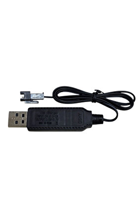 Evi̇mdeyokyok Sertec 3.7V Li̇-İon Sm-2P Soket Oyuncak Bataryası Usb Şarj Kablosu