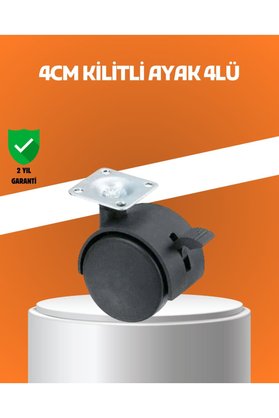 Ethab Giyim Kilitli Mini Tekerlek Ayak 4 Cm 4’Lü Set - Glst6740-8991
