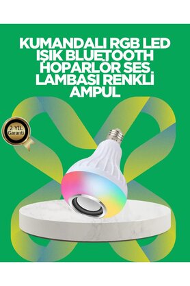 Babuba Bluetooth Hoparlörlü Led Ampul – 12W Enerji Tasarruflu - Bbbbbb2324-9891