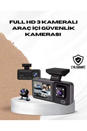 Ethab Giyim Wi-Fi Bağlantılı Full Hd Araç Kamera Seti 3 Kameralı Park Koruma Ve Döngü Kay - Glst3696-296