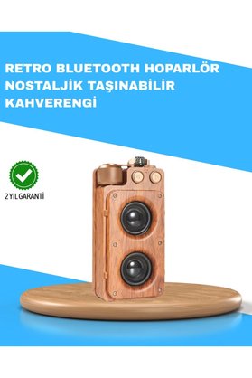 Sepetini Doldur Retro Radyo Tasarım Bluetooth Hoparlör 1800Mah Uzun Çalma Süresi