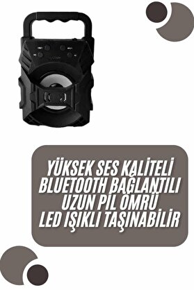 Yfta Kablosuz Bluetooth Hoparlör Ses Bombası Rgb Işıklı Taşınabilir Yüksek Ses Ka - Yfta4678-847