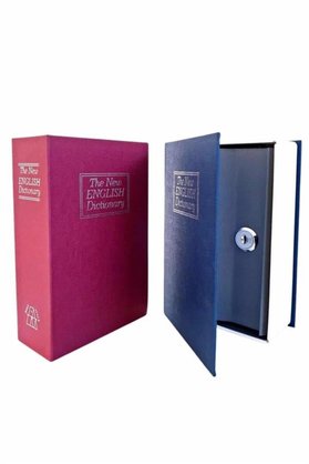 Geneloem Kitap Görünümlü Gizli Kasa Büyük Boy Anahtarlı Kilitli Para Kasası - Lum1Na2654-2851