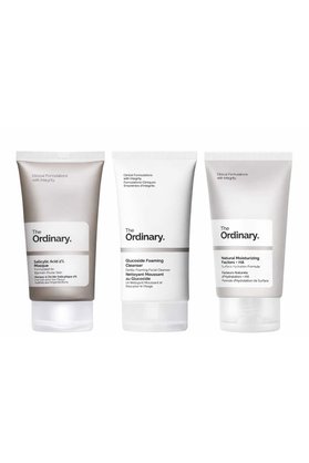 The Ordinary 3 lü maske seti-Leke Eğilimli Ciltler Maske 50ml/Köpüren Temizleyici150 ml/Yüz Nemlendiricisi30 ml