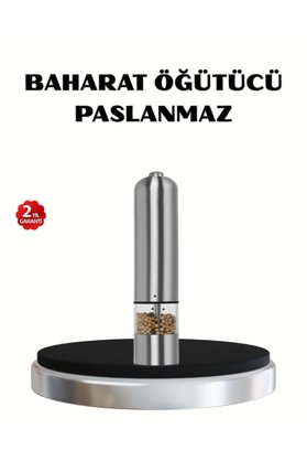Ethab Giyim Modern Otomatik Baharat Öğütücü Seti – Pilli Paslanmaz Çelik Led Aydınlatma - Glst5149-473