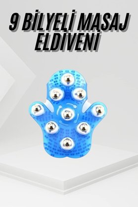 Etc 9 Bilyeli Masaj Eldiveni Tüm Vücut Masajına Uygun Kafa Masaj Aleti - Mmmmmm9579-1796