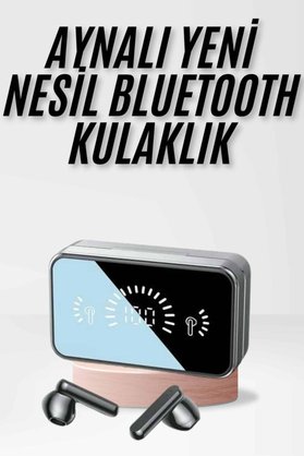 Ezere Yeni Nesil Kablosuz Kulaklık Aynalı Powerbank Özellikli Bluetooth Bağlantılı D - Karbul3825-8