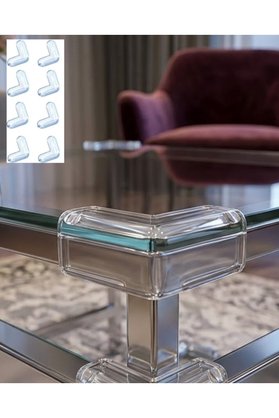 Ethab Giyim Şeffaf Masa Kenarı Koruyucu 8 Adet Mobilya Köşe Koruma Seti - Glst5019-3705