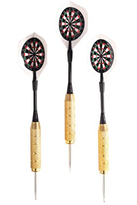 Delta 22 Gram Dart Oku - Çelik Uç + Pirinç Gövde + Renkli Kanat - Dart Oku Seti