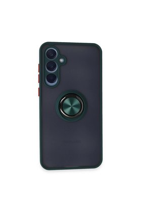 Evimdeyokyok Samsung Galaxy A15 4G Kılıf Montreal Yüzüklü Silikon Kapak - Yeşil
