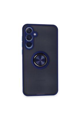 Evimdeyokyok Samsung Galaxy A25 5G Kılıf Montreal Yüzüklü Silikon Kapak - Lacivert