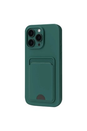 Evimdeyokyok Apple İphone 16 Pro Kılıf Kelvin Kartvizitli Silikon - Koyu Yeşil