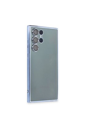 Evimdeyokyok Samsung Galaxy S22 Ultra Kılıf Razer Lensli Silikon - Açık Mavi