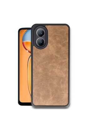 Evimdeyokyok Oppo A38 Kılıf Aras Deri Kapak - Taba