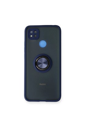 Evimdeyokyok Xiaomi Redmi 9C Kılıf Montreal Yüzüklü Silikon Kapak - Lacivert