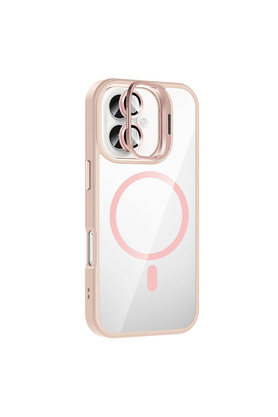 Evimdeyokyok Joko Apple İphone 16 Remim Lensli Magsafe Standlı Kapak - Pembe