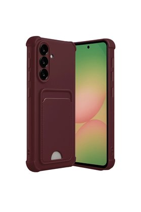 Evimdeyokyok Samsung Galaxy A56 Kılıf Kelvin Kartvizitli Silikon - Bordo