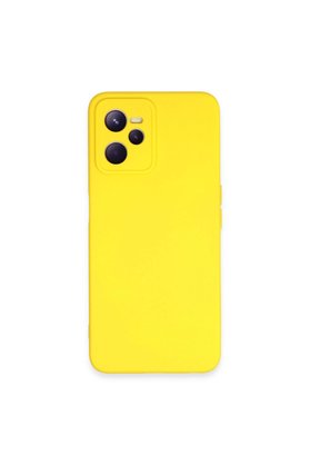 Evimdeyokyok Realme C35 Kılıf Nano İçi Kadife Silikon - Sarı
