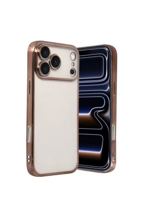 Evimdeyokyok Apple İphone 17 Pro Max Razer Lensli Silikon - Çöl Titanyum