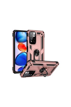 Evimdeyokyok Xiaomi Redmi Note 11 Pro Plus 5G Kılıf Sofya Yüzüklü Silikon Kapak - Rose