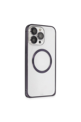 Evimdeyokyok Joko Apple İphone 14 Pro Kılıf Metal Bumper Magneticsafe Kapak - Derin Mor